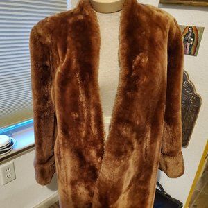 Vintage mouton dyed lamb coat